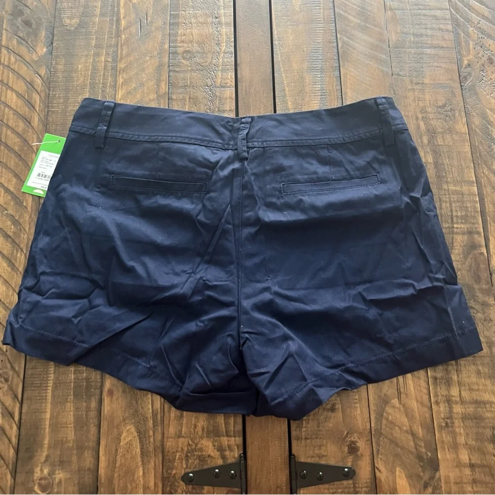 Lilly Pulitzer True Navy Callahan Shorts 100% Cotton - Picture 2 of 4